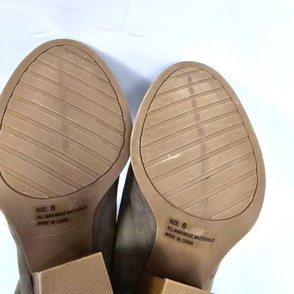 ALTAR'D STATE Lace Up Peep Toe Block Heel Taupe Womens Size 8 - Picture 13 of 13